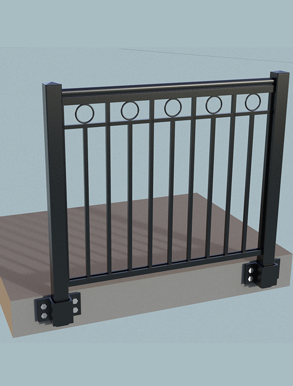 Aluminum Picket Railings Concrete Face Mount