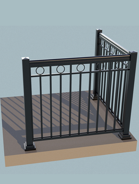Aluminum picket railings