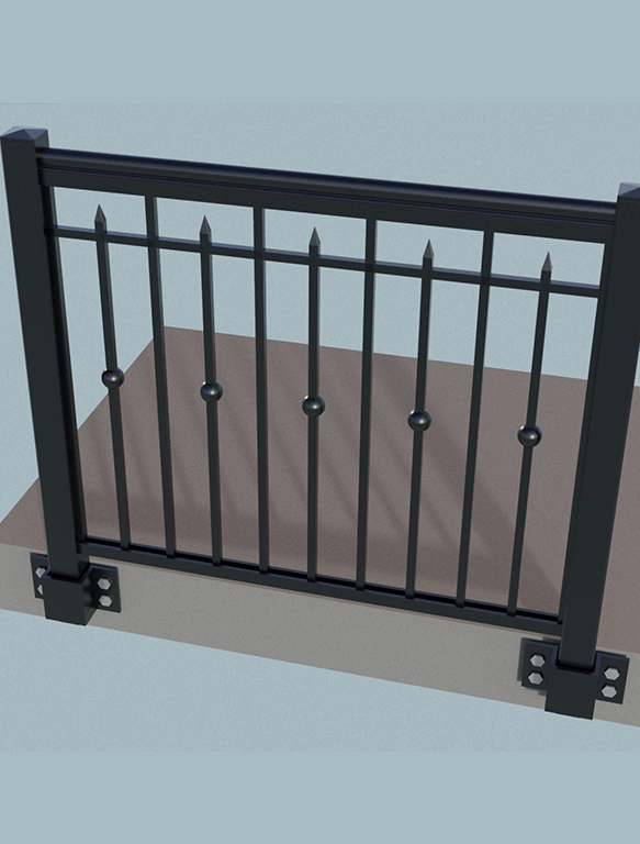 Aluminum Picket Railings Concrete Face Mount