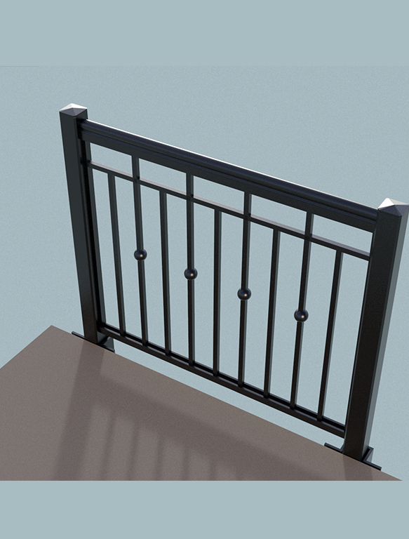 Aluminum Picket Railings Concrete Face Mount