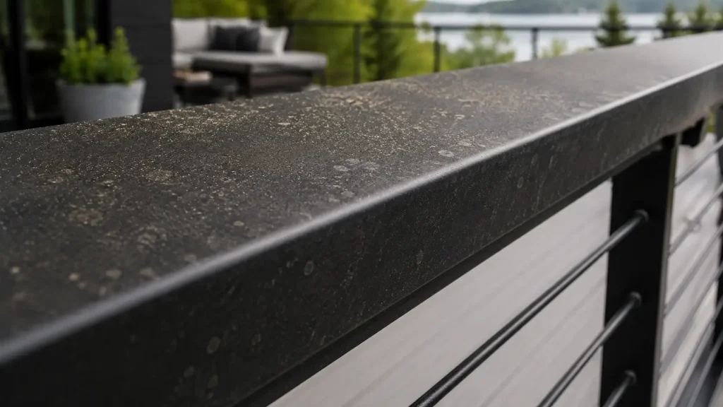 weather buildup on outdoor aluminum railings