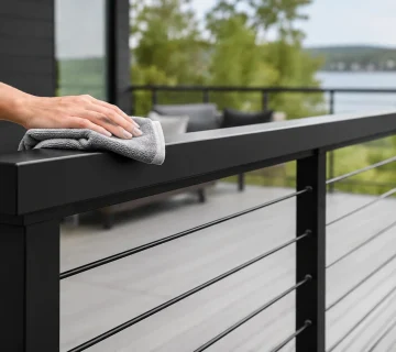 Powder coated aluminum railings cleaning guide