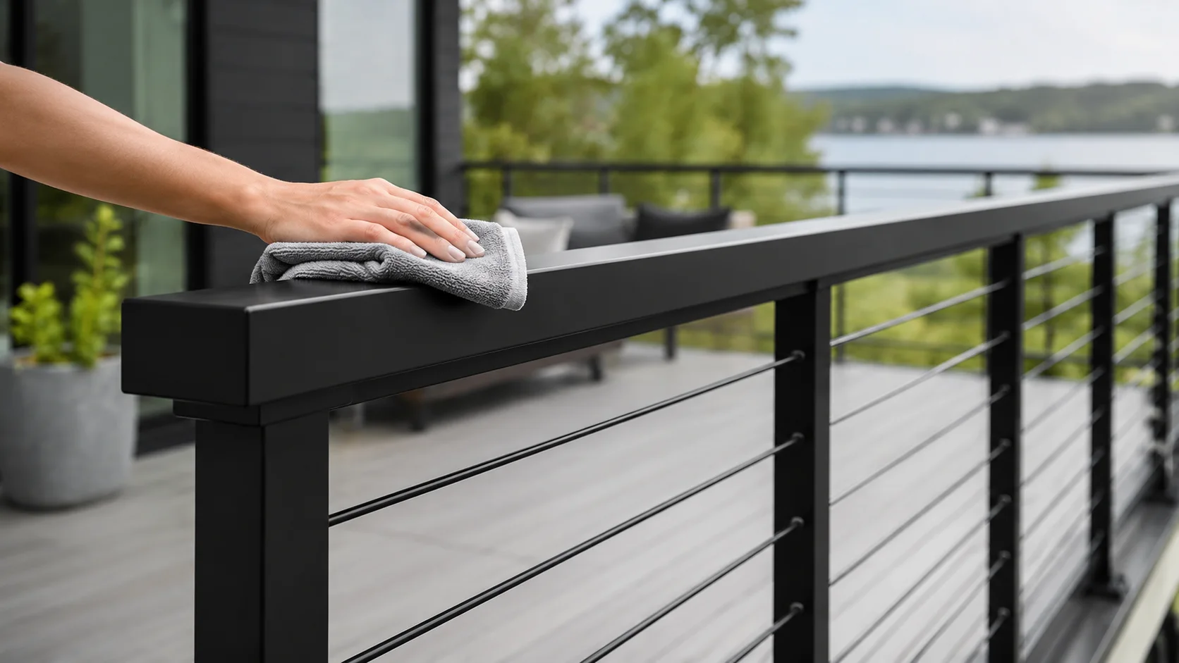 Powder coated aluminum railings cleaning guide