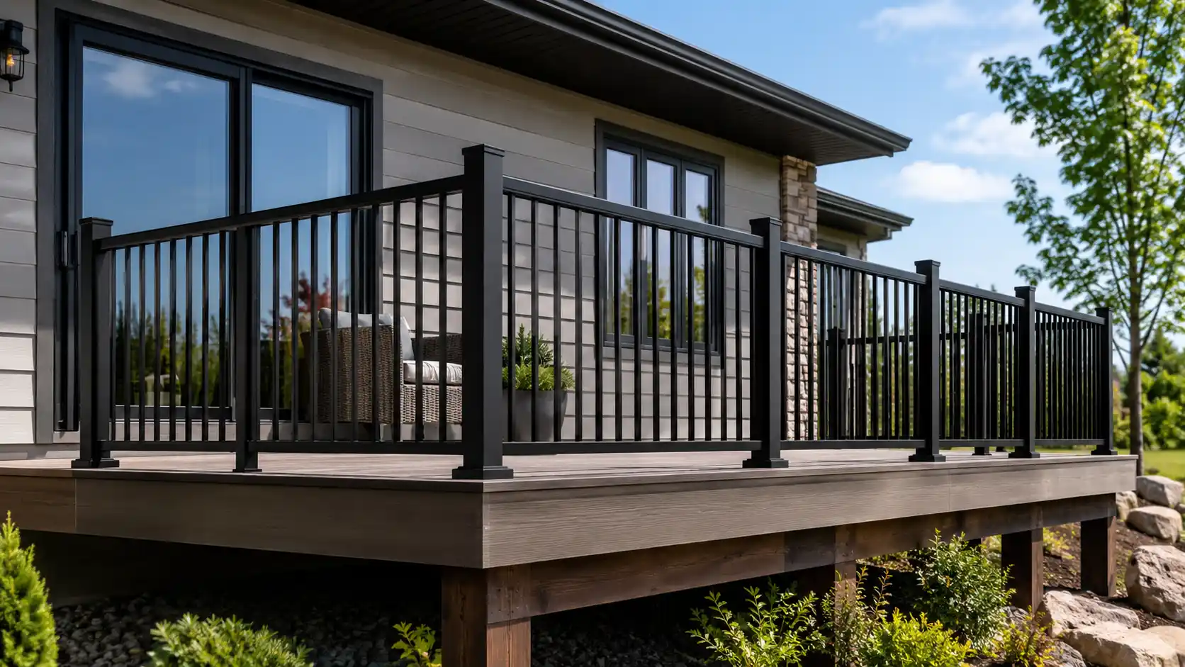 aluminum guard railing for balcony safety