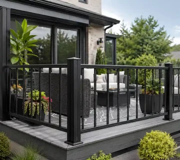 Deck privacy railing ideas for a modern Ontario backyard deck