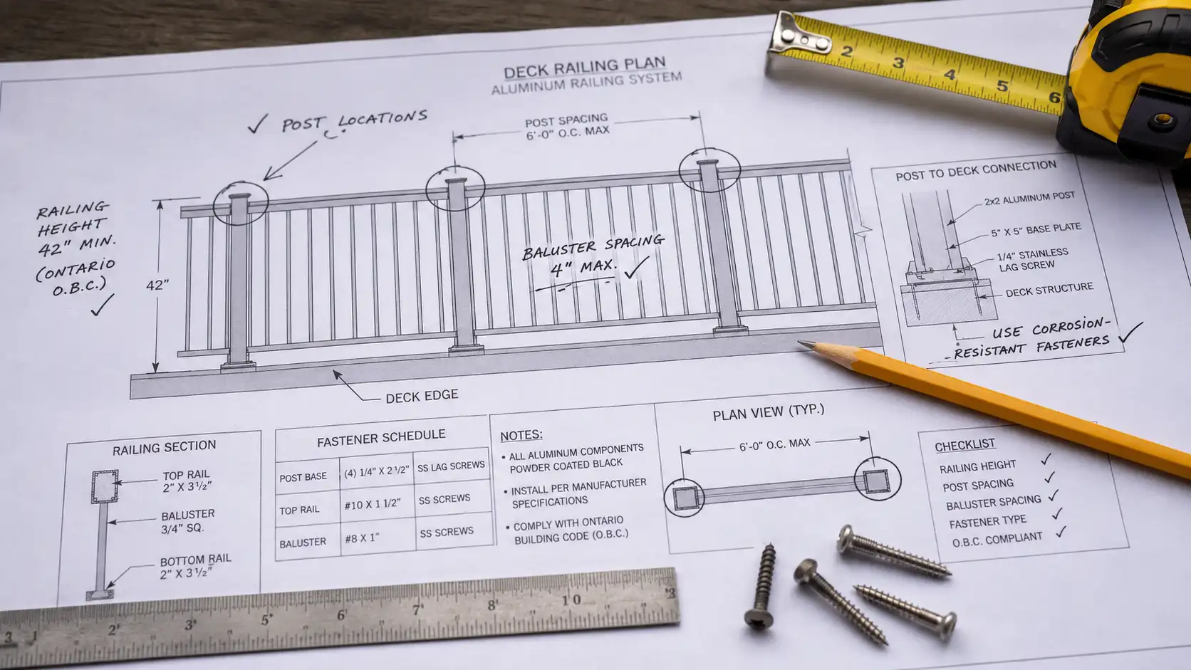 Deck railing replacement compared with new deck railing installation